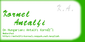 kornel antalfi business card